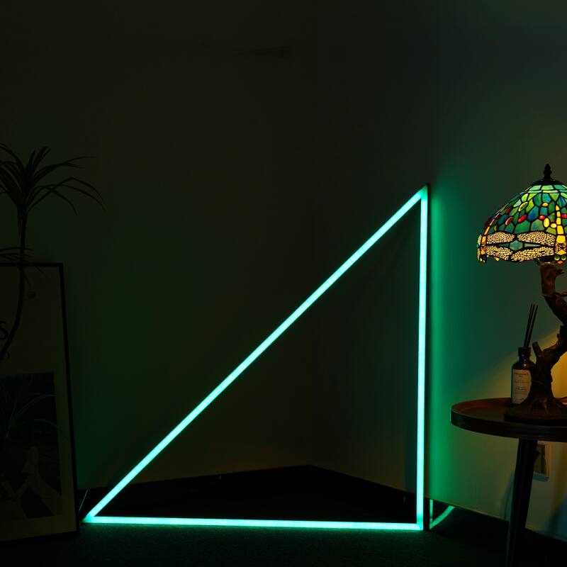 41" RGB Triangle Corner Lamp Minimalist LED Floor Lamp