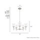 preview thumbnail 4 of 11, Hunter Xidane Metal and Glass Orb Chandelier - Entry, Kitchen or Dining Room Table, Bedroom - Mid-Century Modern, Transitional