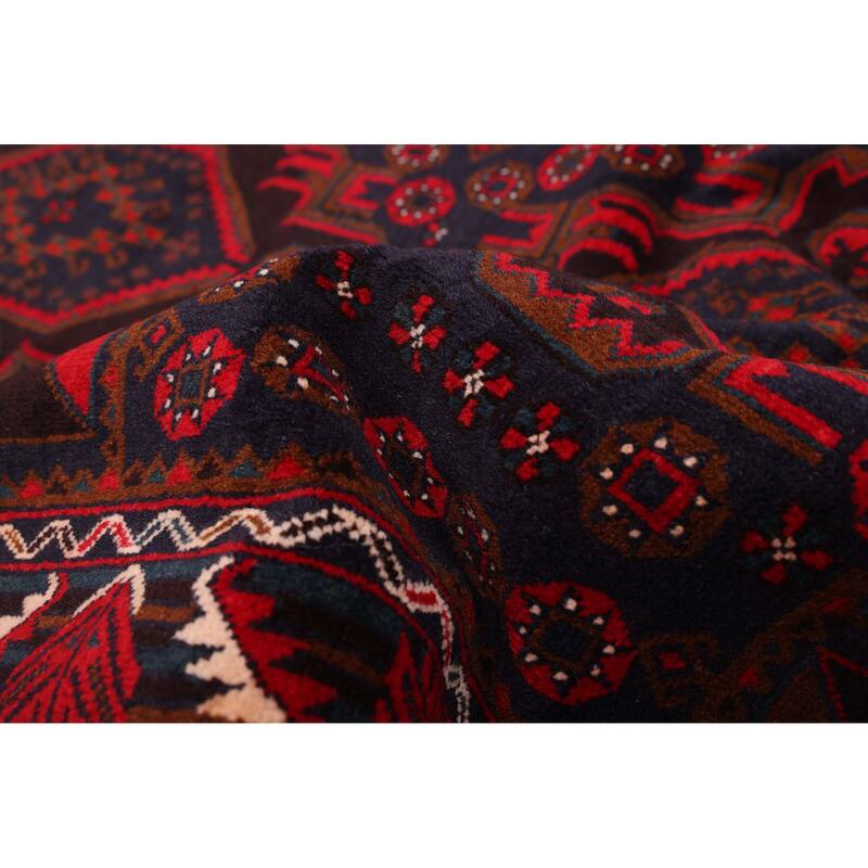 ECARPETGALLERY Hand-knotted Teimani Dark Navy Wool Rug - 3'11 x 6'8