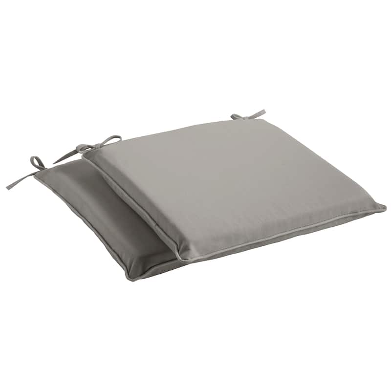 Grey Corded Indoor/ Outdoor Chair Pad Set