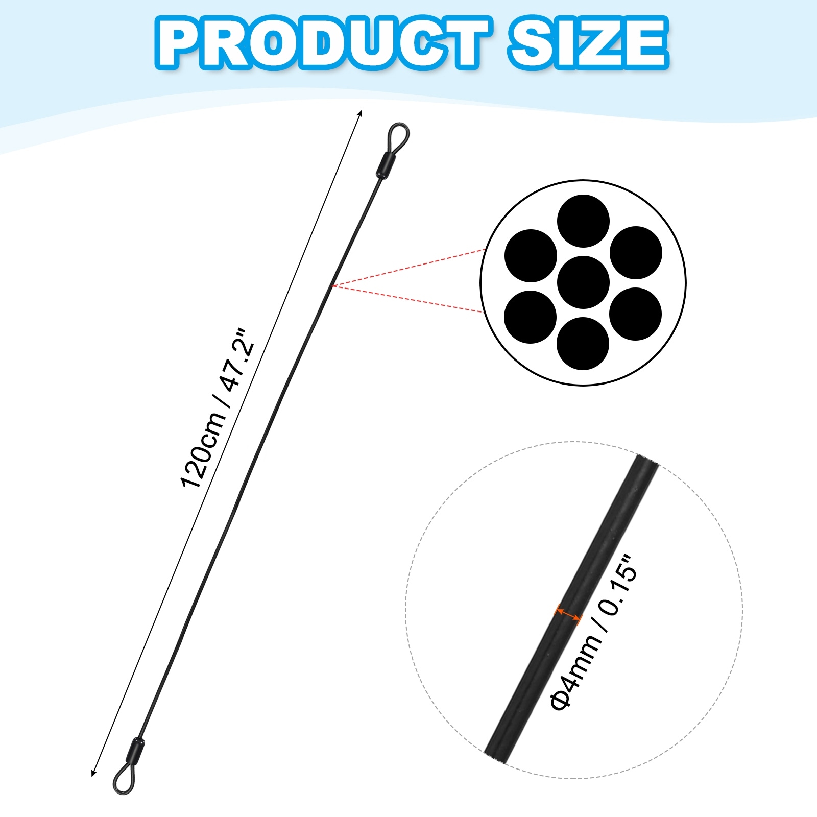 Vinyl Coated Stainless Steel Cable with Loops