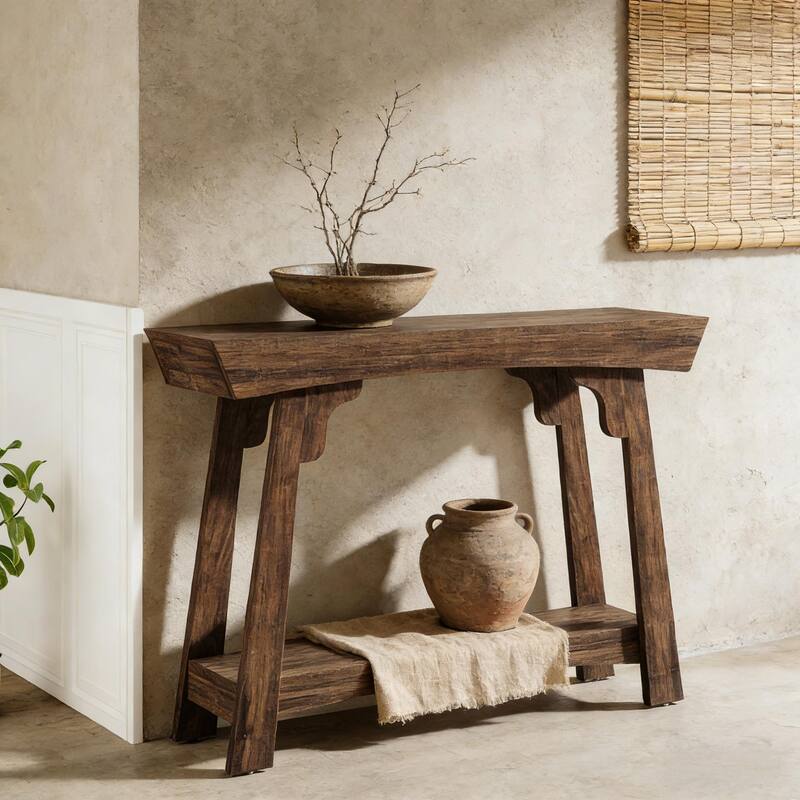Entryway Table,Console Table - Rustic Brown