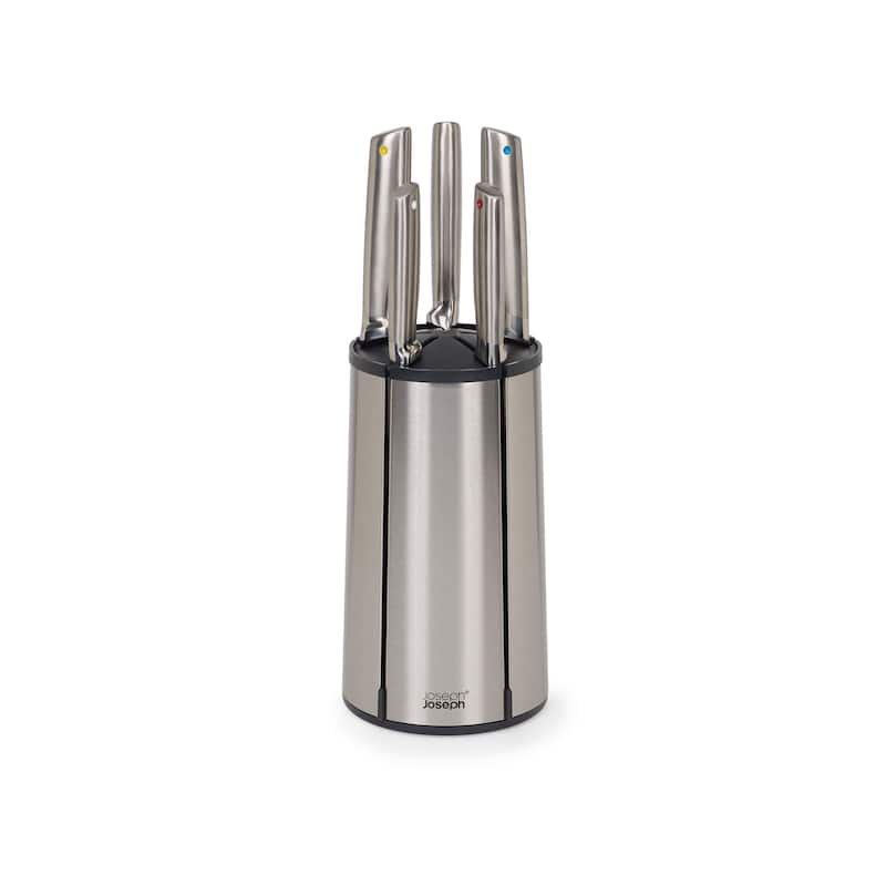 Joseph Joseph Elevate Steel 5-piece Knife Set with Carousel - Stainless-steel - Stainless-steel