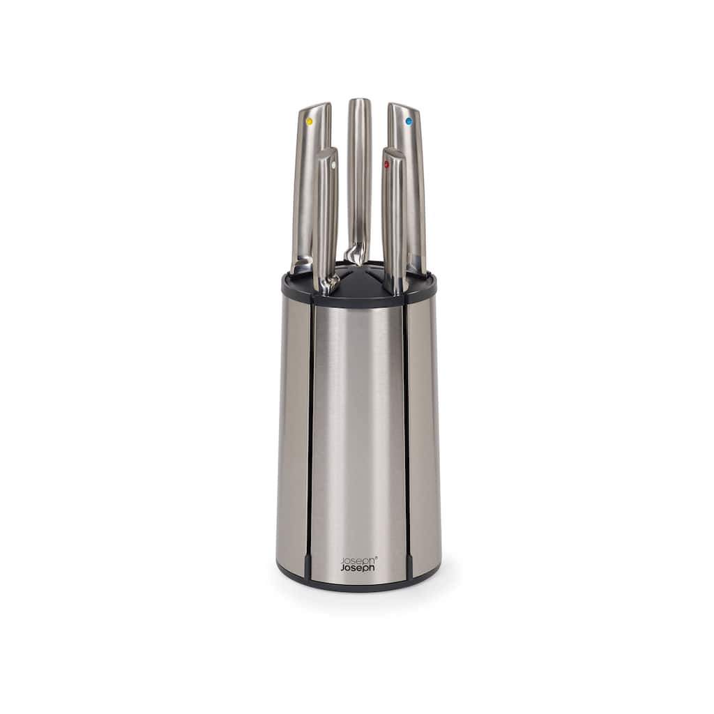 Joseph Joseph Elevate Steel 5-piece Knife Set with Carousel - Stainless-steel