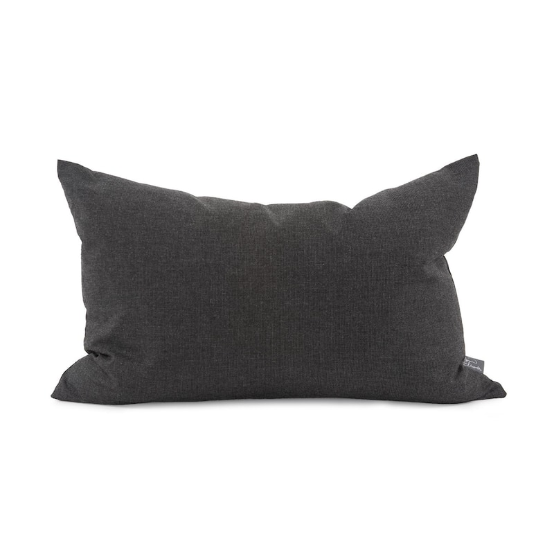 Allan Andrews Indoor/Outdoor 14" x 22" Rectangular Accent Pillow with Cover, Seascape Collection - Charcoal