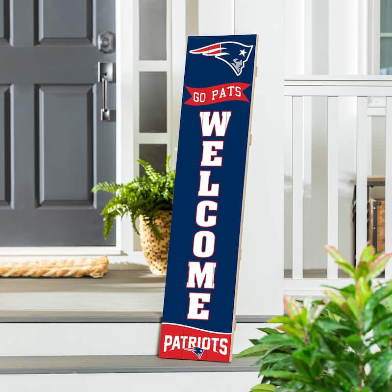 47" Porch Leaner Welcome Wall Sign, New England Patriots