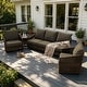 preview thumbnail 46 of 81, Rope Woven Patio Conversation Set with Swivel Chair & Settee Cushions