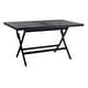 preview thumbnail 53 of 59, SAFAVIEH Outdoor Akita Folding Table with Umbrella Hole - 54.6" x 31.2" x 28.08"