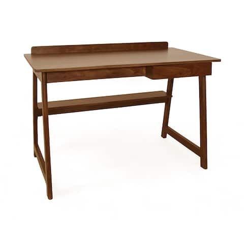 Somette Edgar Brown One Drawer Writing Desk
