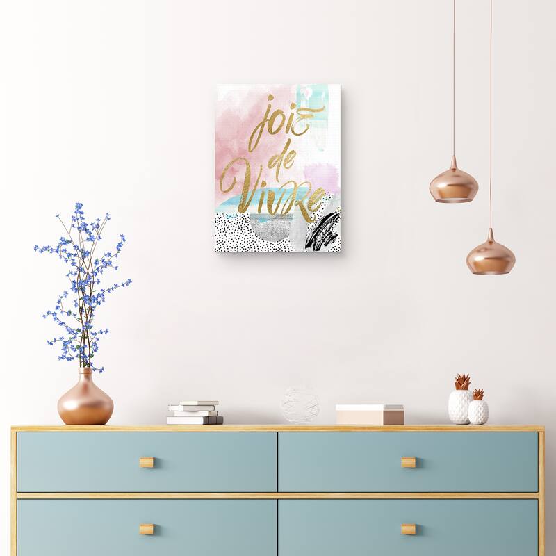 Joire de Vivre Gold Canvas Art Print