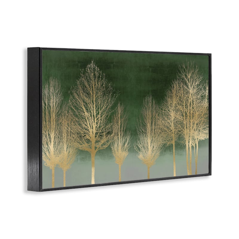 Stupell Gold Gradient Forest Framed Giclee Art Design By Kate Bennett