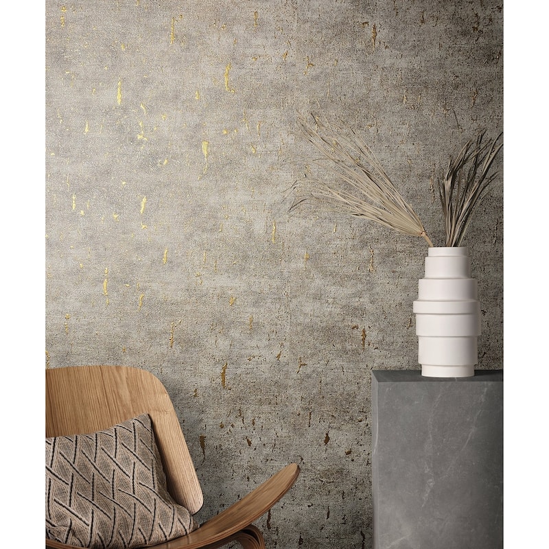 Galerie Wallcoverings Earth Collection Textured Cork Effect Metallic Wallpaper Roll