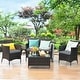 preview thumbnail 46 of 49, Costway 8PCS Rattan Patio Furniture Set Cushioned Sofa Chair Coffee - See Details