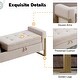 preview thumbnail 33 of 79, 66" Storage Bench King Size End of Bed with Double Lids and Gold Legs
