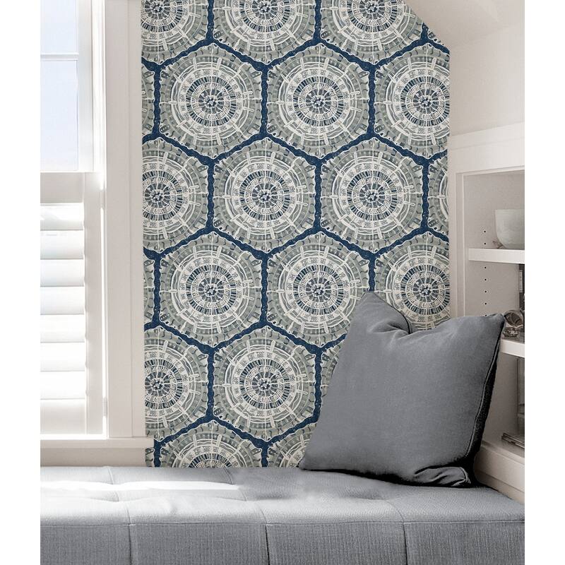 LiLi WhittWhitt Navy Harmony Peel & Stick Wallpaper