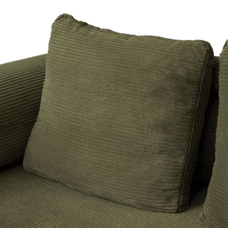 247 Shop At Home Sorai Modern Chenille Foam Modular Sofa with Pillows