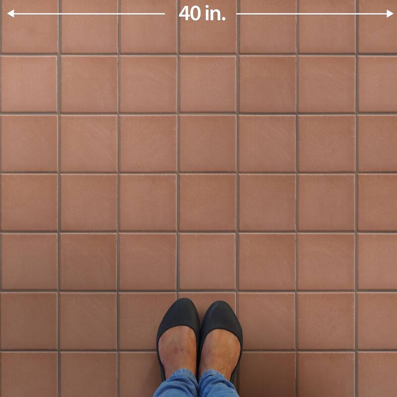 Merola Tile Lincoln Quarry Mayflower Red 6" x 6" Ceramic Floor and Wall Tile