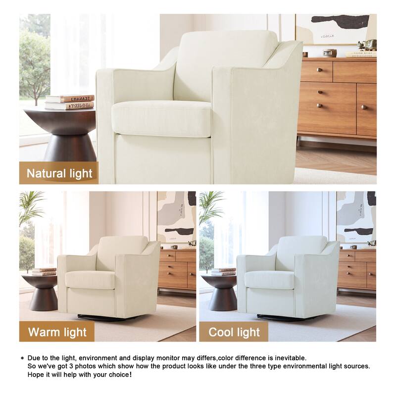 2 Set Modern Swivel Accent Arm Chair For Living Room
