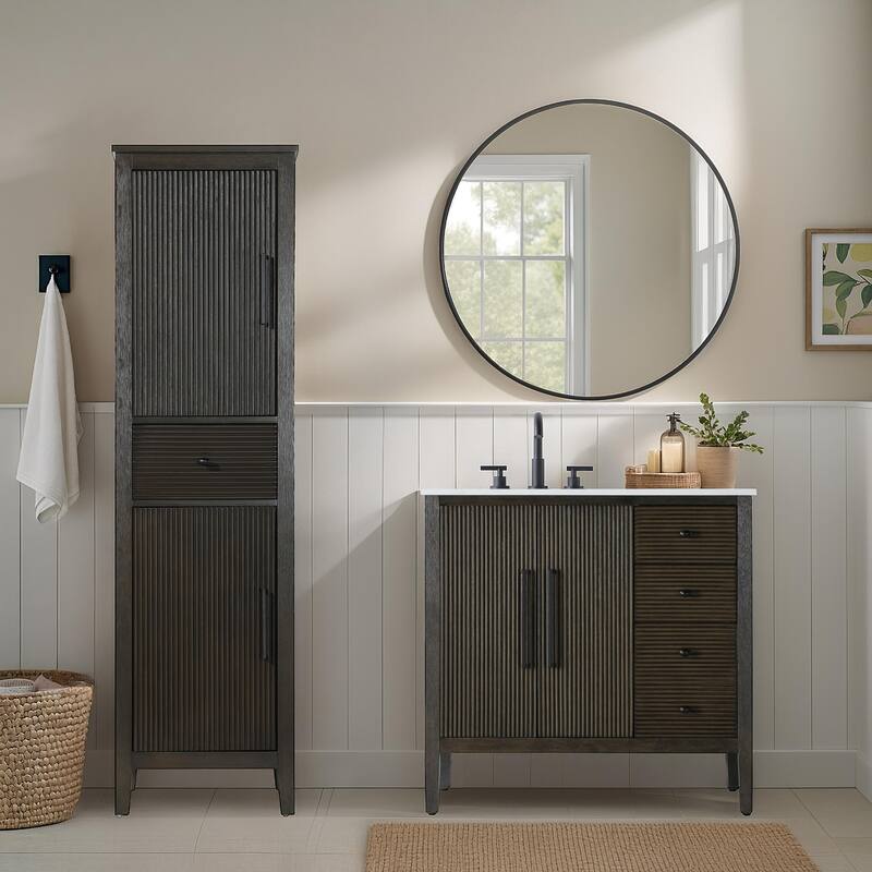 Kensington 16-28 Inch Bath Storage Cabinet