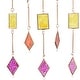 preview thumbnail 5 of 5, The Novogratz Multi Colored Metal Indoor Outdoor Geometric Windchime with Stained Glass