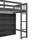 preview thumbnail 26 of 28, Twin Size Wood Loft Bed w/ 8 Open Storage Shelves and Built-in Ladder