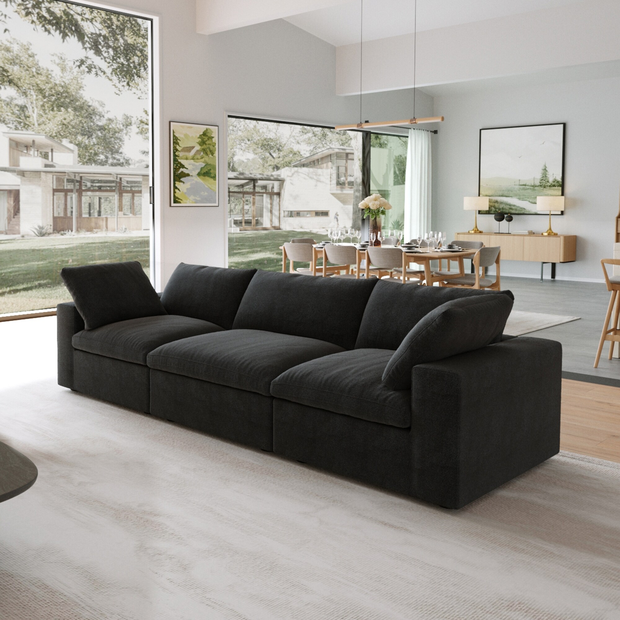 Modular top convertible sofa