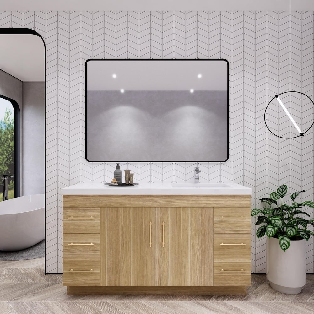 Eliza 60'' Freestanding Vanity Single Sink on the Right