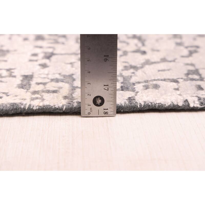 ECARPETGALLERY Hand-knotted Legacy Silver Silk, Wool Rug - 2'5 x 11'11