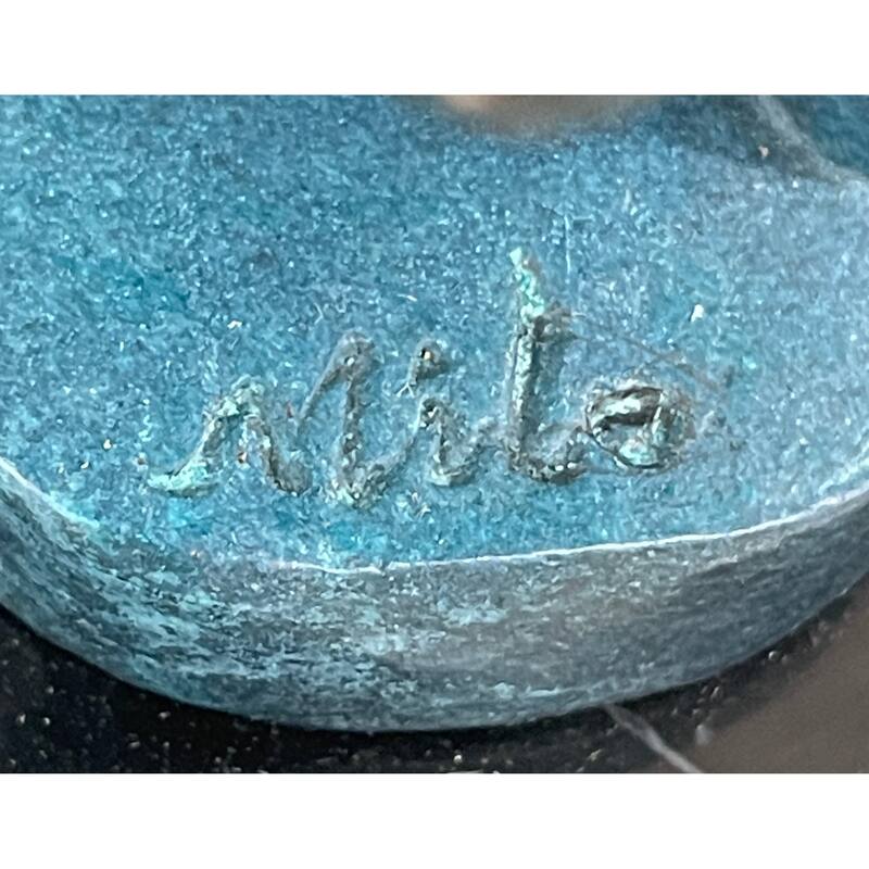 Signed Original Miguel Lopez Tang Horse Abstract Modern Bronze Sculpture Statue