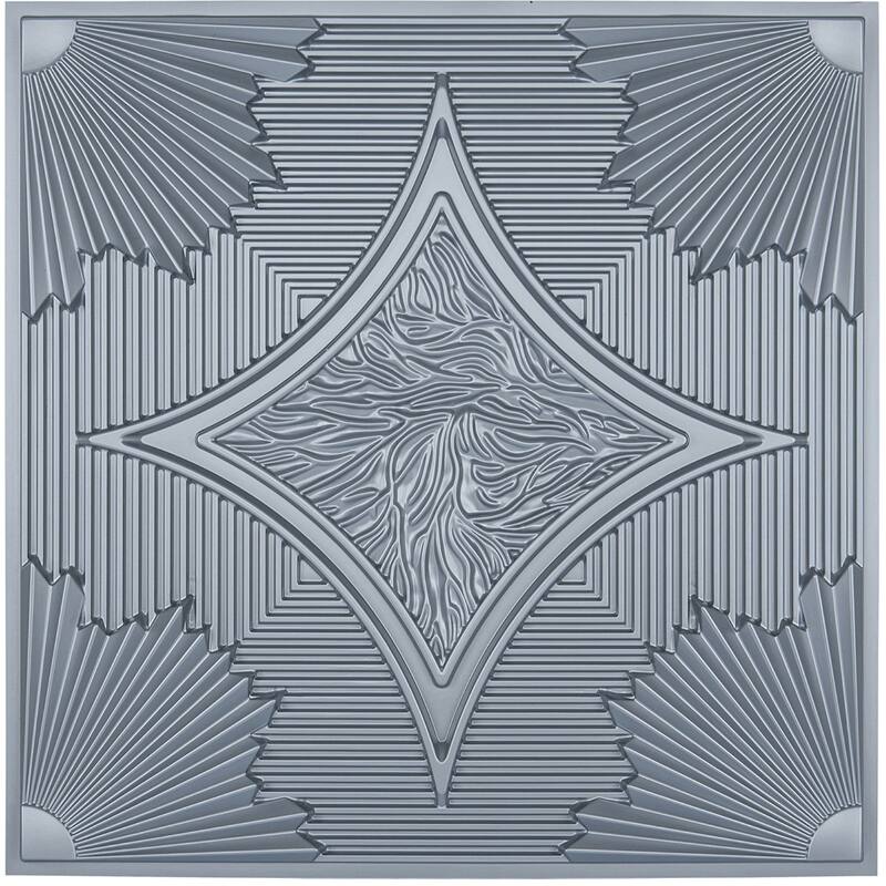 Art3d Drop Ceiling Tiles,PVC Ceiling Tile,24x24in,12pcs, 48 Sq.ft