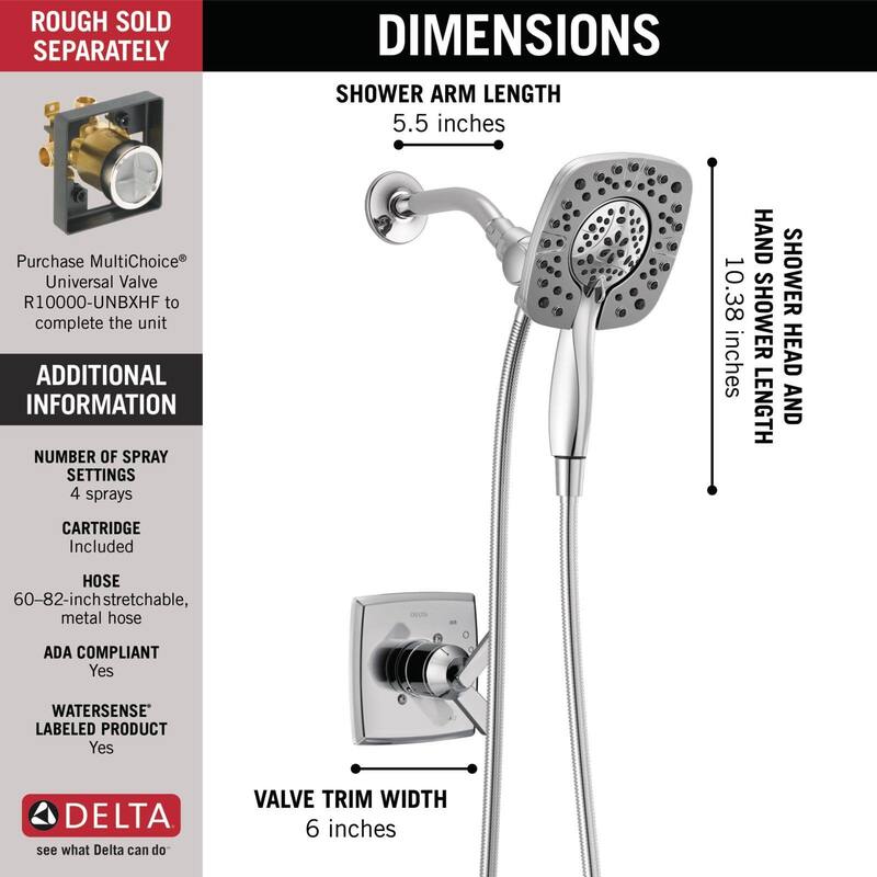 Delta Ashlyn Monitor 17 Series Dual Function Pressure Balanced Shower