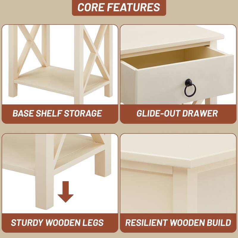 Wooden Side Tables Bedroom Night Stands for Bedrooms Small Nightstand