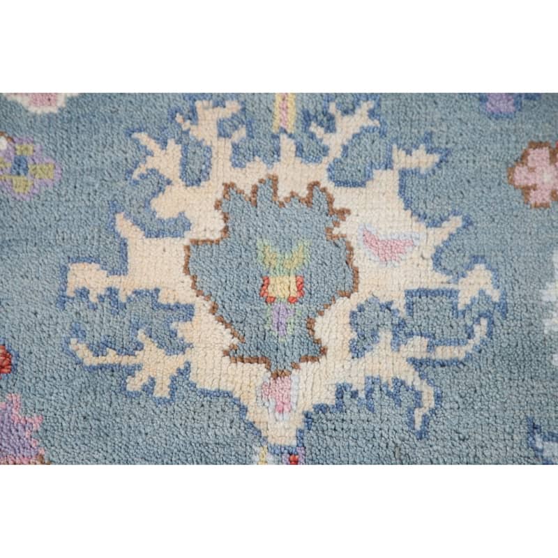 All-Over Oushak Oriental Area Rug Hand-Knotted Wool Carpet - 8'1"x 9'8"
