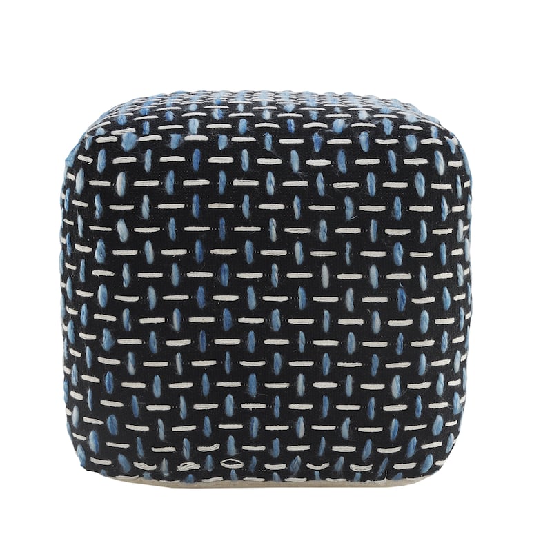 Sevita Modern Interwoven Geometric Pouf