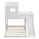 preview thumbnail 9 of 25, Twin Over Full Treehouse Style Bunk Bed with Ladder, Slide, and Guardrail for Kids