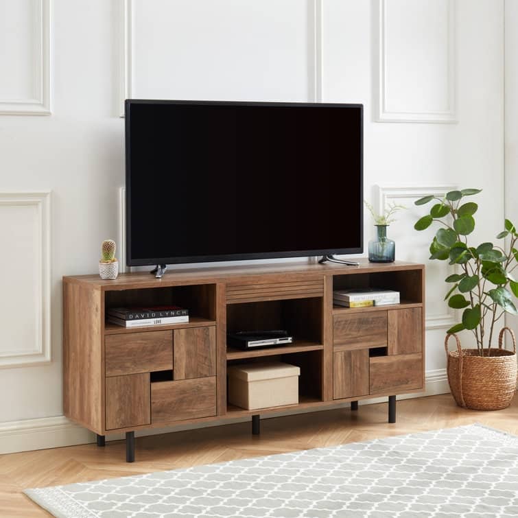 60'' Wood Media Console TV Stand Classic Entertainment Center