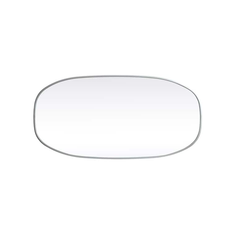Indigo Home Metal Frame Oval Mirror 24x48 Inch