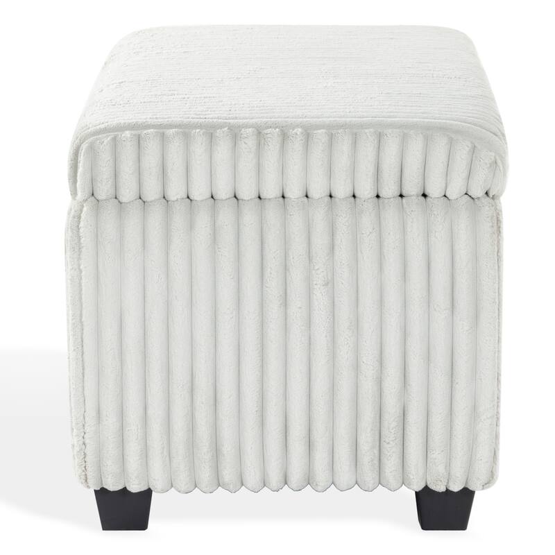 SAFAVIEH Couture Lynzie Plush Corduroy Storage Bench - 55"W x 21"D x 19"H