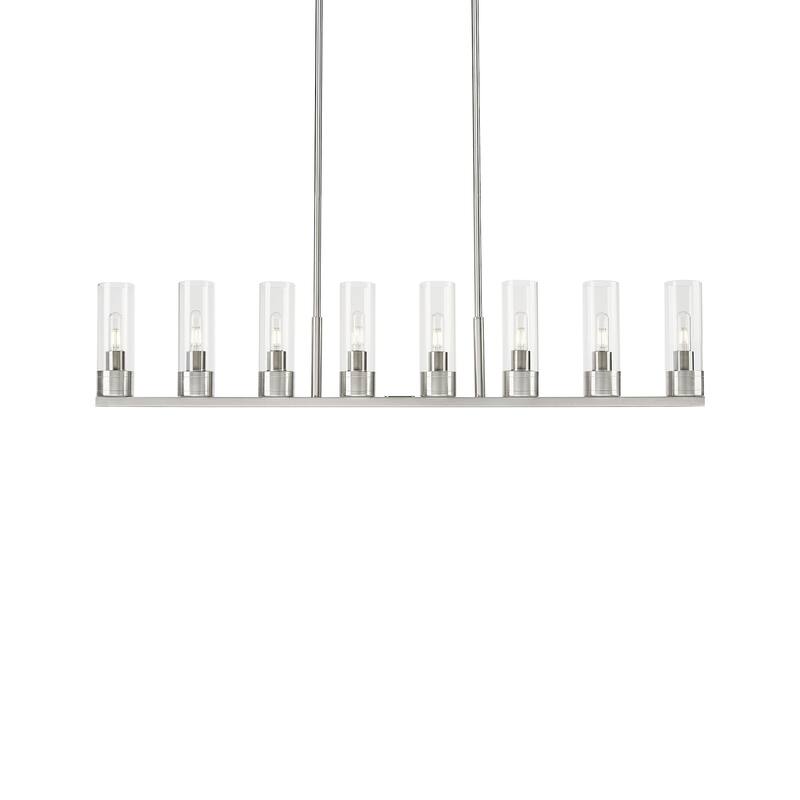 Innovations Lighting 617-8I-11-48 Boreas Linear Boreas 8 Light 48" - Satin Nickel / Clear