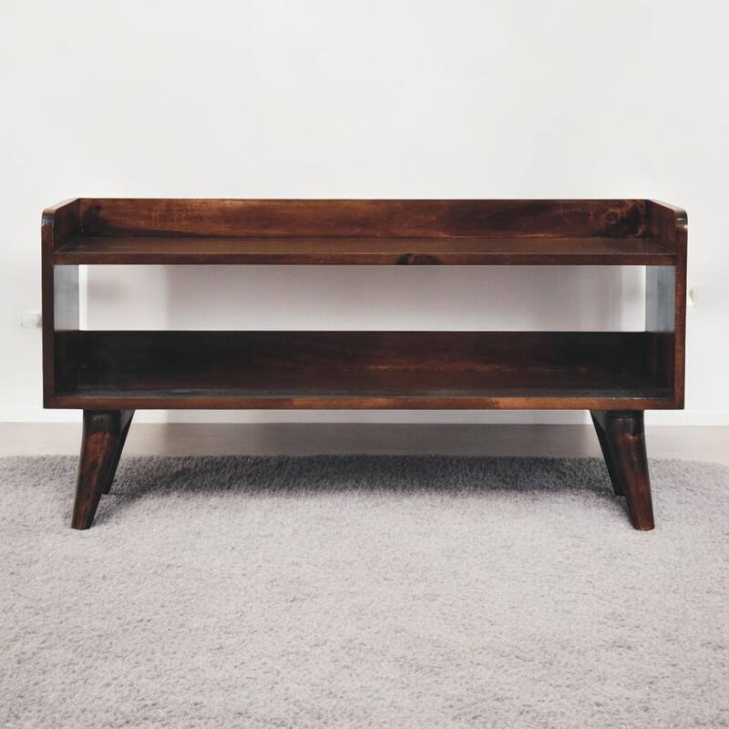 Artisan Furniture Solid Wood California Walnut Nordic Storage Bench