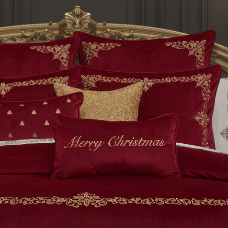 Merry Christmas Boudoir Decorative Throw Pillow