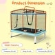 preview thumbnail 10 of 10, 6 Feet Rectangle Trampoline with Swing Horizontal Bar and Safety Net-Orange