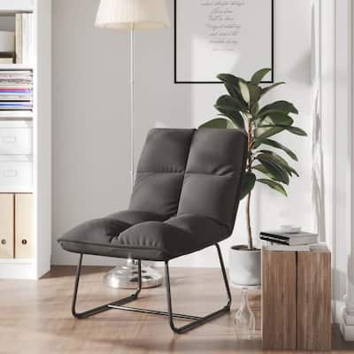 vidaXL Lounge Chair Padded Lounge Seat Accent Chair with Metal Frame Velvet
