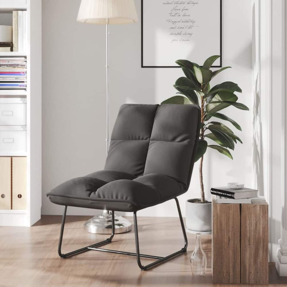 vidaXL Lounge Chair Padded Lounge Seat Accent Chair with Metal Frame Velvet