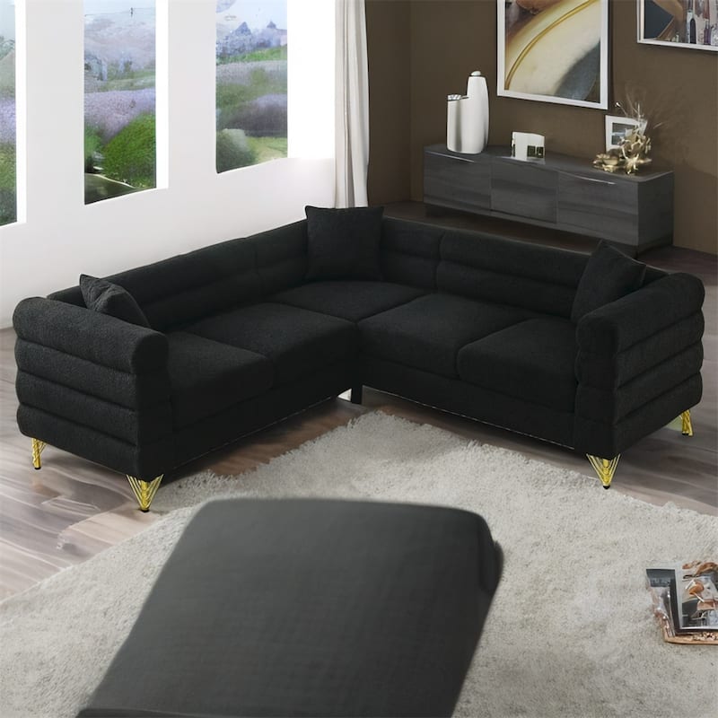 81.5-Inch Oversized Corner L-Shaped Sectional Sofa with 3 Cushions