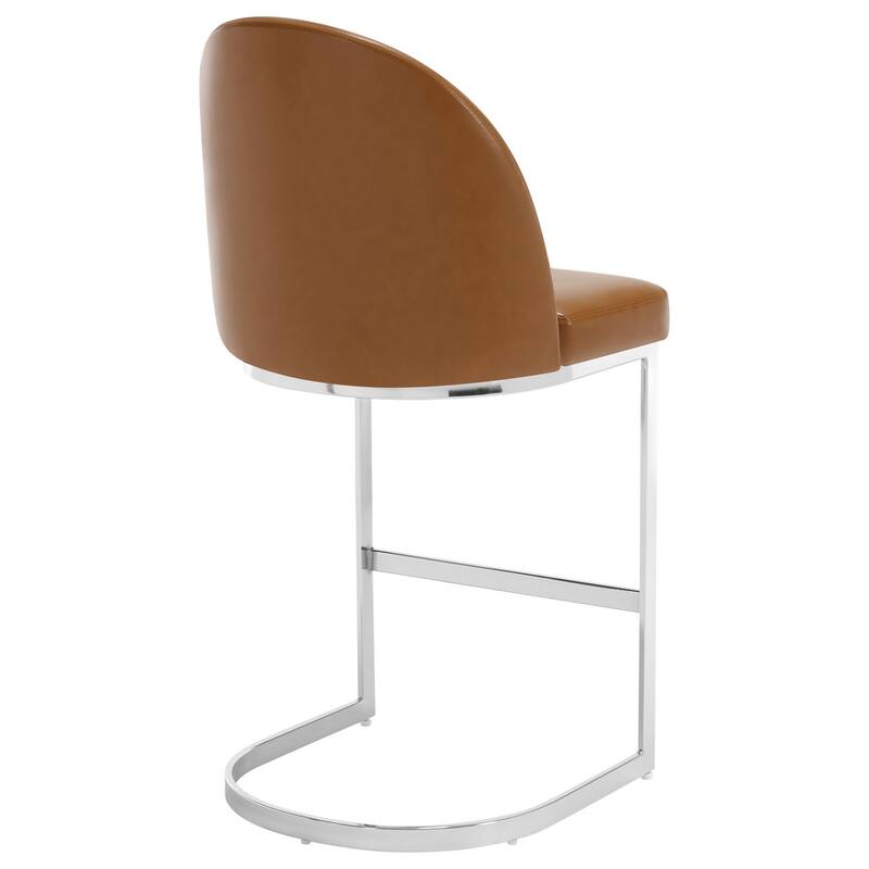 26" Upholstered Counter Stool/ Bar Stools with Metal Legs - 38.8"H x 17.9"W x 20.9"D