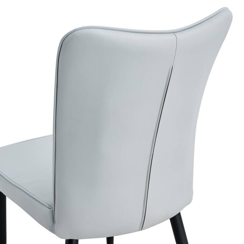 Dining Chairs with Curved Backrest And Seat Cushions Set Of 4