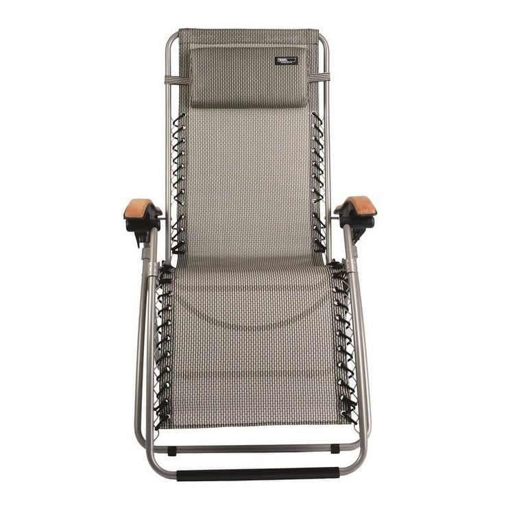 TravelChair Zero Gravity Reclining Lounge Chair Salt Pepper