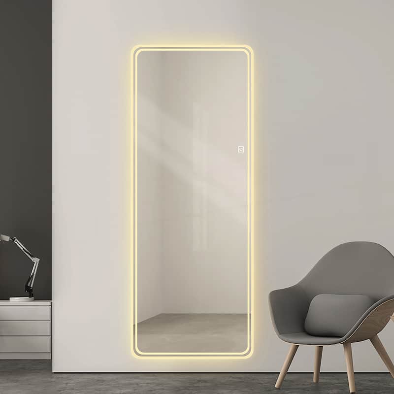 Full Length Floor Mirror LED Whole Body Mirror