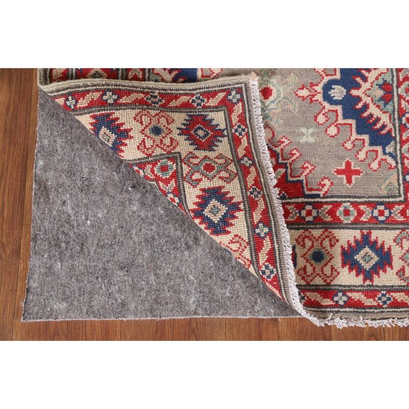 Hand Knotted Oriental 100% Wool Carpet Traditional Geometric Brown Kazak Runner Rug - 15' 11'' X 2' 8''